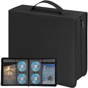 Salajory CD DVD Blu-ray Storage Binder with Handles, PU Leather Corver Salajory CD DVD Blu-ray Storage Binder with Handles, PU Leather Corver