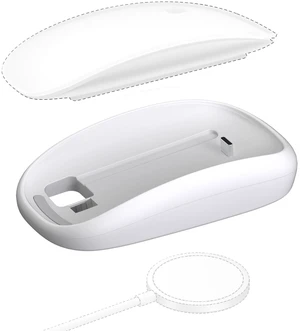 Cevorenx Wireless Charger Grip for Apple Magic Mouse 2, USB-C, White Cevorenx Wireless Charger Grip for Apple Magic Mouse 2, USB-C, White