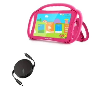 BoxWave Cable Compatible with TOPELOTEK Kids Tablet KIDS708 (7 in) - PD miniSync (240W), Retractable PD 240W Portable USB Type-C Cable - Jet Black BoxWave Cable Compatible with TOPELOTEK Kids Tablet KIDS708 (7 in) - PD miniSync (240W), Retractable PD 240W Portable USB Type-C Cable - Jet Black