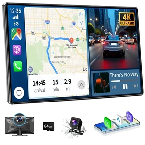 Wireless Carplay 11.3" A pple Carplay Screen for Car with 4K Dash Cam 1080P Backup Camera, Car Stereo for Carplay & Android Auto GPS Navigation/Bluetooth/Mirror Link/Voice Control/AUX/FM/Siri Wireless Carplay 11.3" A pple Carplay Screen for Car with 4K Dash Cam 1080P Backup Camera, Car Stereo for Carplay & Android Auto GPS Navigation/Bluetooth/Mirror Link/Voice Control/AUX/FM/Siri