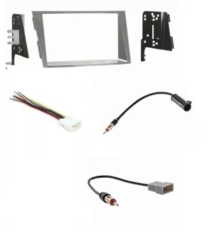 Double Din Silver Car Stereo Install Dash Kit, Wire Harness, and AM/FM Radio Antenna Adapter -Made for Subaru: No Factory Nav Vehicles: 2010 2011 2012 2013 2014 Legacy and 2010-2014 Outback Double Din Silver Car Stereo Install Dash Kit, Wire Harness, and AM/FM Radio Antenna Adapter -Made for Subaru: No Factory Nav Vehicles: 2010 2011 2012 2013 2014 Legacy and 2010-2014 Outback