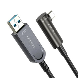 huaham Fiber Optic USB A to USB C Cable Right Angled 50FT, 10Gbps USB 3.2 Gen2 Active Cable with German SiliconLine Chip, Ultra Slim & Long Distance for Logitech 4K Camera,VR/AR,Video Conferenc huaham Fiber Optic USB A to USB C Cable Right Angled 50FT, 10Gbps USB 3.2 Gen2 Active Cable with German SiliconLine Chip, Ultra Slim & Long Distance for Logitech 4K Camera,VR/AR,Video Conferenc