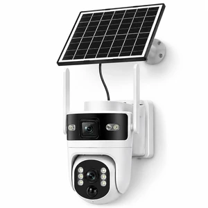 SENTKENG 4G LTE Dual Lens Cellular Security Camera (Does not Support Wi-Fi), Solar Powered Wireless Outdoor Camera, 3MP HD 360 PTZ, Dual View Color Night Vision, 2-Way Audio, IP65 Weatherproof SENTKENG 4G LTE Dual Lens Cellular Security Camera (Does not Support Wi-Fi), Solar Powered Wireless Outdoor Camera, 3MP HD 360 PTZ, Dual View Color Night Vision, 2-Way Audio, IP65 Weatherproof