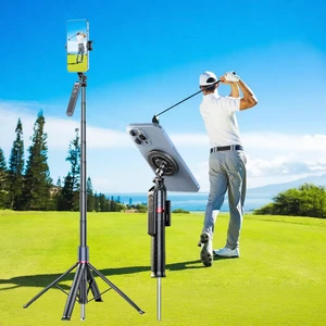Golf Tripod Monopod Selfie Stick Magnetic Phone Holder to Record Golf Swing Golf Tripod Monopod Selfie Stick Magnetic Phone Holder to Record Golf Swing