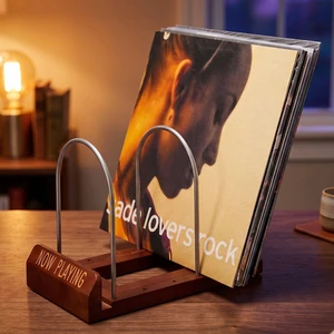 Expandable Wood Vinyl Record Holder & Storage, Album Organizer, 30-70 LPs Expandable Wood Vinyl Record Holder & Storage, Album Organizer, 30-70 LPs