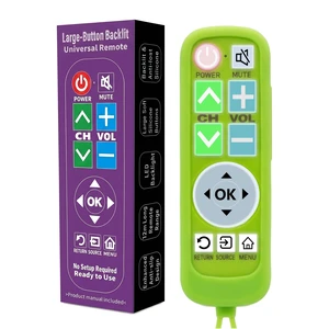 HIQAQWUA Backlit Big Button Remote for Samsung TVwith Green Silicone Cover HIQAQWUA Backlit Big Button Remote for Samsung TVwith Green Silicone Cover