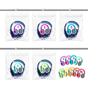 ProtectHobby 36 Pack Headphone Bags for Classroom, 8.9" x 12.6" PVC Clear Plastic Headphone Bags with Headphone Number Stickers, Reusable Waterproof Storage for Classroom Library ProtectHobby 36 Pack Headphone Bags for Classroom, 8.9" x 12.6" PVC Clear Plastic Headphone Bags with Headphone Number Stickers, Reusable Waterproof Storage for Classroom Library
