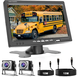 HD 1080P RV Backup Camera System 7" Monitor with 2 Rear Side View Camera Easy Installation IP69 Waterproof Colour HD Night Vision for RV Truck Trailer Tractor HD 1080P RV Backup Camera System 7" Monitor with 2 Rear Side View Camera Easy Installation IP69 Waterproof Colour HD Night Vision for RV Truck Trailer Tractor