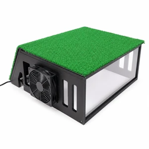 Wooden Golf Simulator Projector Cover - Heavy Duty Floor Mounted Solid Wood Enclosure with Cooling Fan & Dustproof Design, Compatible with Most Projectors, Premium Home Golf Sim Setup Wooden Golf Simulator Projector Cover - Heavy Duty Floor Mounted Solid Wood Enclosure with Cooling Fan & Dustproof Design, Compatible with Most Projectors, Premium Home Golf Sim Setup