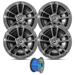 Chrome OEM Replacement Infinity 6.5" 225 Watt Waterproof Coaxial Boat Outdoor Powersports Marine Speakers Bundle - 4 Speakers Chrome OEM Replacement Infinity 6.5" 225 Watt Waterproof Coaxial Boat Outdoor Powersports Marine Speakers Bundle - 4 Speakers