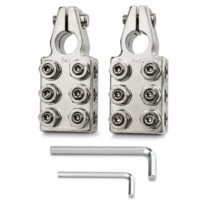TTLCFP 12-Way Battery Terminal Connectors, Car Positive & Negative Battery Terminal Clamps for Lead Acid, 8AWG up to 4/0(XL) AWG Terminals Connector for SAE/DIN/EN Tapered Top Post TTLCFP 12-Way Battery Terminal Connectors, Car Positive & Negative Battery Terminal Clamps for Lead Acid, 8AWG up to 4/0(XL) AWG Terminals Connector for SAE/DIN/EN Tapered Top Post