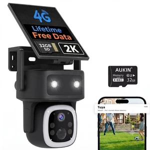 Lifetime Free Data & Zero Monthly Fee 4G LTE Cellular Solar Security Camera Outdoor Wireless, No WiFi Needed, 2K PTZ, 360 Night Vision, PIR Motion Sensor, 32GB TF Card, 2-Way Audio, IP66-Black Lifetime Free Data & Zero Monthly Fee 4G LTE Cellular Solar Security Camera Outdoor Wireless, No WiFi Needed, 2K PTZ, 360 Night Vision, PIR Motion Sensor, 32GB TF Card, 2-Way Audio, IP66-Black