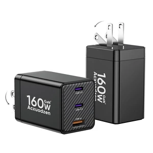 Acxuodzen 2 Pack 160W USB C Charger Block,3 Port GaN Type C Fast Charging Acxuodzen 2 Pack 160W USB C Charger Block,3 Port GaN Type C Fast Charging