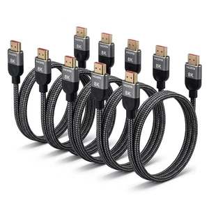 KovySwm HDMI 2.1 Cable, 6FT, 5-Pack, 48Gbps, 8K@60Hz KovySwm HDMI 2.1 Cable, 6FT, 5-Pack, 48Gbps, 8K@60Hz
