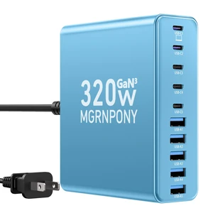 320W USB C Charger Block, MGRNPONY 10-Port GaN USB C Charging Station 320W USB C Charger Block, MGRNPONY 10-Port GaN USB C Charging Station