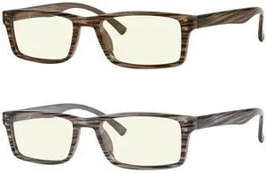 Eyekepper Multipack tinted Blue Light Blocking Reading Glasses for Women Men Readers Computer Eyeglasses +0.75