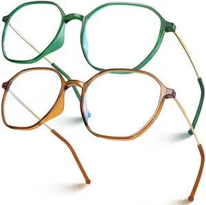 VISOONE Lightweight TR90 Blue Light Blocking Glasses Frame with Anti Glare Eye Protection for Women and Men RANE