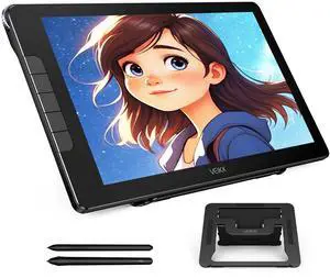 VEIKK Studio 16 Drawing Tablet with Screen 15.6" Digital Drawing Pad Full-Laminated Screen with 16384 Levels Battery Free Pen and Adjustable Stand (125% sRGB)