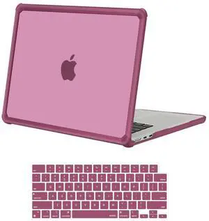 MOSISO Compatible with MacBook Air 15 inch Case 2025 2024 2023 Release M4 A3241 M3 A3114 M2 A2941, Anti-Cracking&Anti-Fingerprint Heavy Duty Hard Shell with TPU Bumper&Keyboard Cover, Wine Red