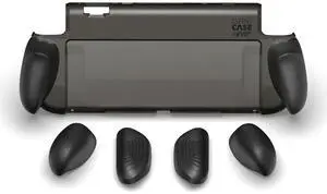 Savage Raven By Skull & Co. GripCase: Soft Protective Case with Replaceable Grips [to fit all hands sizes] for Nintendo Switch 2-Black