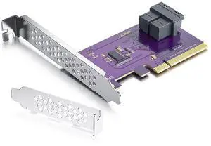 10Gtek PCIe 3.0 x8 to Dual SFF-8643 U.2 NVMe Adapter, Bifurcation Required for (2) U.2 SSDs, Supports Windows/Linux/ESXi, RAID/Server/Storage Upgrade
