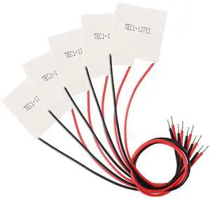 5Pcs TEC1-12712 Heatsink 12V 114W Thermoelectric Cooler 40mmX40mm Cooling Peltier Plate Module for Semiconductor Thermoelectric Heatsink Generation