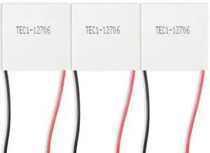 Alinan 3pcs TEC1-12706 Semiconductor Refrigeration Tablets TEC1-12706 12V 6A 60W Heatsink Thermoelectric Cooler Cooling Peltier Plate Module 40x40MM