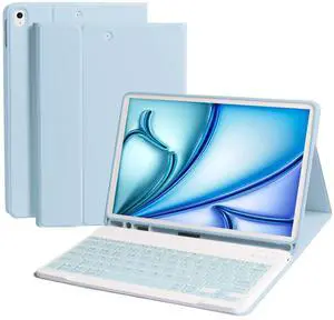 Keyboard Case Compatible with iPad Air 11" M3/M2 (2025/2024) / Air 5th/Air 4th- Case with Keyboard-Backlit Detachable, Folio Cover with Pencil Holder for Air 11-inch/Air 5th 4th-Blue