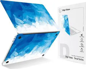 Decal Skin Compatible with 2022~2025 MacBook Air 15.3 inch (Model A3241/A3114/A2941 M4 M3 M2 Chip), Protective Decorative Full Body Laptop Skin, Anti-Scratch Sticker Wrap [Blue Paint]
