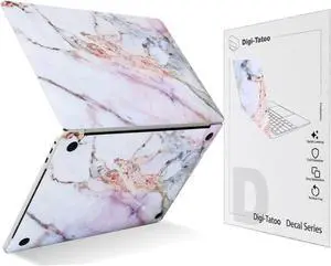Decal Skin Compatible with 2022~2025 MacBook Air 15.3 inch (Model A3241/A3114/A2941 M4 M3 M2 Chip), Protective Decorative Full Body Laptop Skin, Anti-Scratch Sticker Wrap [Cracked Marble]