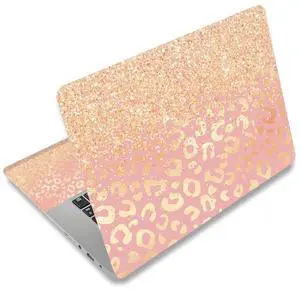 DINKY Laptop Skin Sticker Decal, 12" 13" 13.3" 14" 15" 15.4" 15.6 inch Laptop Universal Reusable Vinyl Skin Stickers Cover Art Decal Notebook PC Personalized Protector-Leopard Print