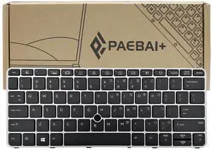 PAEBAI+ Replacement Laptop Keyboard Backlit Compatible with HP EliteBook 820 G3 725 G3 725 G4 820 G4 US Layout Backlight Keyboard Black