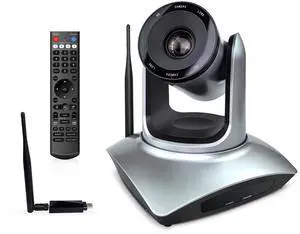 TOALLIN Wireless PTZ Conference Room Camera, 10X Optical Zoom, 1080P Full HD Video Calling and Streaming, Wireless Conference Webcam for Video Conferencing/Church Services Worship/Online Teaching
