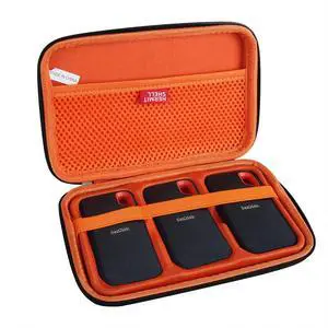 Hermitshell Hard Travel Case for SanDisk 500GB / 250GB / 1TB / 2TB Extreme Portable SSD (Case for 3 Hard Drives)