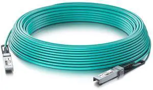 10G SFP+ AOC Cable - 10GbE SFP+ to SFP+ Active Optical Fiber Cable, OM3 MMF Direct-Attach Fiber Assemblies with SFP+ connectors for INT-SFP-AOC-15M, 15-Meter