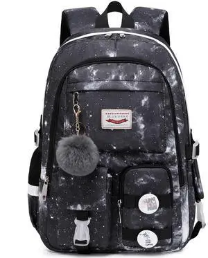 Makukke Backpack for Girls Boy, 15.6 Inch Laptop School Bag Elementary College Bookbag Anti Theft Daypack for Women Students (Grey)