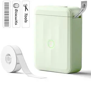 NIIMBOT Label Maker Machine Bluetooth Label Printer for School Home Office Organization, Wireless Mini Labeler D110 Upgraded Version, Label Machine with Label, Green