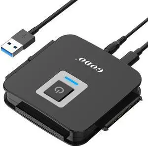 GODO SATA/IDE to USB 3.0 Adapter,IDE Hard Drive Adapter Kit, Cable Converter for 2.5/3.5 inch and SATA HDD/SSD,5.25 CD-ROM/DVD-ROM,Include 12V/2A Power