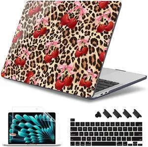 May Chen for MacBook Pro 16 inch A2141 2020 2019 Release, Screen Protector & Keyboard Cover Plastic Soft-Touch Case for MacBook Pro 16-inch with Touch Bar & Touch ID - Cherry and Cheetah