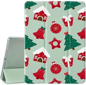 JOYLAND Pad Case Cartoon Christmas White Case for iPad Mini 6 Cute Animals Anti-Scratch Shockproof with Pencil Holder Lightweight Smart Trifold Stand Case(Model Number:A2567/A2568/A2569)