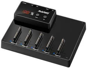 MAIWO 5 Bay 2.5 inch SATA Hard Drive Docking Station with 1:4 Offline Clone, 5Gbps USB 3.0 to 2.5 SATA HDD SSD Adapter Duplicator