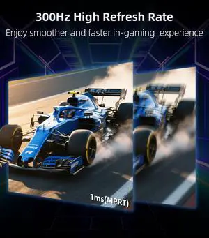 KTC 24.5 Inch 300Hz Gaming Monitor - FHD 1080P Fast IPS PC Monitor Gaming 1ms, Adaptive Sync, HDR, 240Hz Monitors Gamer with Display Port1.4x1 HDMI 2.0x2, 119% sRGB, VESA Mount, DP Cable, H25Y7