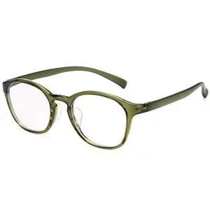 Dollger Blue Light Blocking Glasses For Woman Men Retro Oval Computer BlueLight Glasses Clear Lens Non-Prescription Olive Green