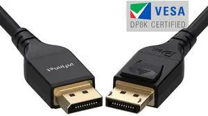 infinnet DisplayPort Cable 1.4, 8K DisplayPort 1.4 1.4a Cable 2K 280Hz 240Hz 165Hz 4K 160Hz 144Hz 1080p 390Hz 360Hz HBR3 Cord HDR VESA Certified, 2m (6 feet)