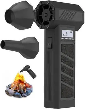 Juyanxy 130000RPM Cordless Electric Air Duster|4-Gear Mini Dust Blower|Built-in LED Light & Display, Compact Compressed Air Duster for Keyboard, PC, House, Outdoor, Car Cleaning (Black)