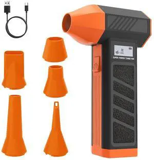 Compressed Air Duster,130000RPM Electric Leaf Blower with LED Display, 4 Gear Adjustable Rechargeable Cordless Jet Dry Blower, Replace Compressed Air Can, Air Duster for Car, Computer, Home, Outdoors