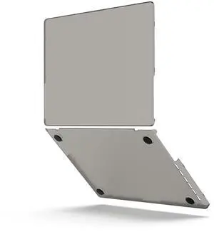 UPPERCASE GhostShell Frost Premium Hardshell Case with Scratch-Resistant Textured Matte Finish, for 2021 2022 2023 MacBook Pro 16" Apple Silicon M1 M2 Pro/Max, A2485 A2780, Gray (No Rubber Coating)