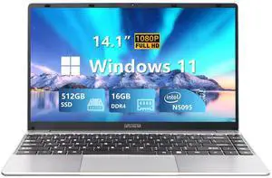 FUNYET 14 Inch Gaming Laptop, Laptop Computer 2025 Win 11 Pro, 16GB RAM 512GB SSD, Intel 11th Gen N5095 Processor(up to 2.9 GHz), FHD 1920 x 1080
