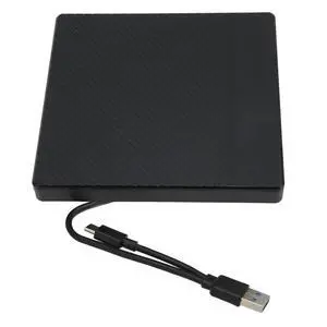 Mrisata External CD DVD Drive for Laptop, Portable DVD Reader Box with Type A Type C Interface, 5Gbps Transfer Standard SATA ODD 9.5mm Thickness Disk Drive Player,USB 3.0 CD ROM Optical Player