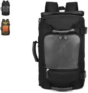 BESMART 5-Way Carry Travel Backpack Large Crossbody Work Bag for Men, Laptop Backpack fits 17 Inch Computer for Gym/Work (Black)